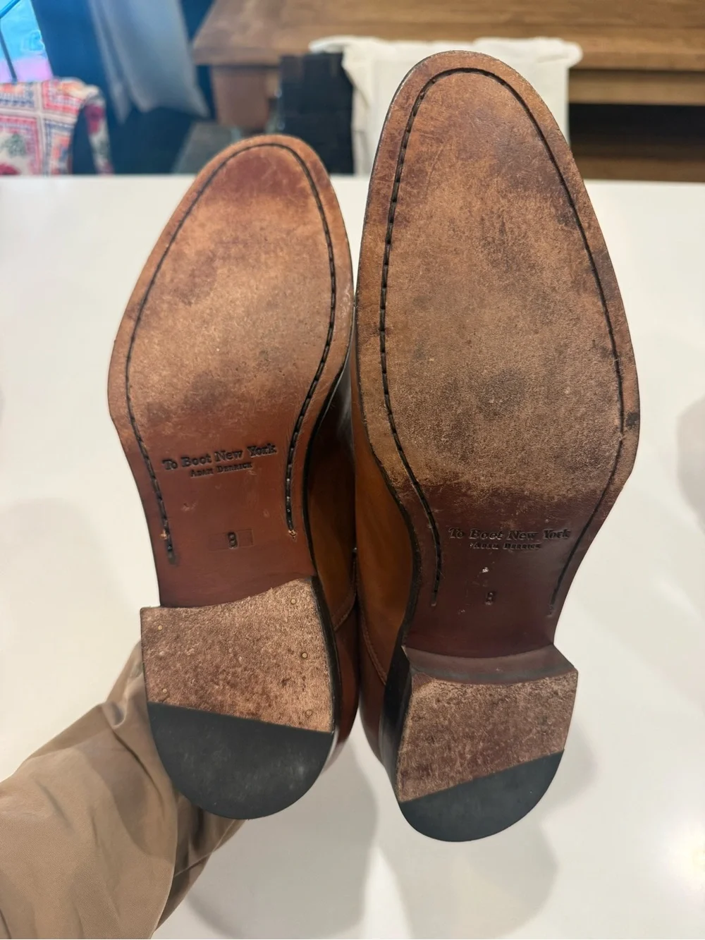 To Boot Brown Leather Cap-Toe Derbys